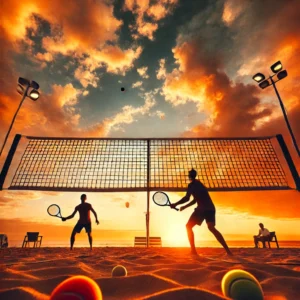 DALL·E-2025-03-19-10.29.03-Uma-quadra-de-Beach-Tennis-ao-por-do-sol-com-jogadores-praticando-em-dupla.-A-cena-mostra-a-rede-suspensa-raquetes-com-furos-caracteristicos-e-bolas-300x300 Beach Tennis: Principais Dúvidas e Tudo Sobre o Esporte
