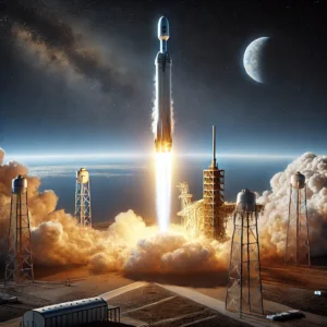 DALL·E-2025-03-19-10.56.34-A-realistic-scene-of-the-SpaceX-Starship-launching-from-Earth-with-bright-flames-and-smoke-billowing-from-the-Super-Heavy-booster.-The-massive-rocket-300x300 SpaceX e Starship: Rumo a Marte e Além