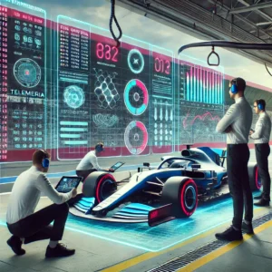 DALL·E-2025-03-19-11.05.13-Uma-equipe-de-engenheiros-analisando-dados-holograficos-em-tempo-real-ao-lado-de-um-carro-de-Formula-1-futurista-nos-boxes.-Os-graficos-mostram-teleme-300x300 Inteligência Artificial na Fórmula 1: Impactos no Esporte