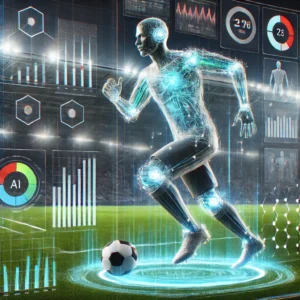 DALL·E-2025-03-19-11.21.16-A-futuristic-digital-representation-of-a-football-player-being-analyzed-by-artificial-intelligence.-The-player-is-in-motion-with-holographic-data-gr-300x300 IA no Futebol: Revolução no Scouting e nos Gramados