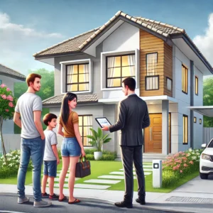 DALL·E-2025-03-16-13.20.00-Uma-ilustracao-realista-mostrando-uma-jovem-familia-visitando-um-imovel-para-comprar.-O-corretor-de-imoveis-aponta-para-os-detalhes-da-casa-enquanto-o-300x300 Sistema de Financiamento para Imóveis: Entenda SFH e SFI