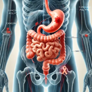 DALL·E-2025-03-15-09.10.04-A-medical-illustration-showing-the-human-digestive-system-with-a-focus-on-the-intestines-highlighting-cancerous-polyps-and-early-warning-signs.-The-i-300x300 Câncer no Intestino: Por que Casos em Jovens Estão Aumentando e Como Prevenir