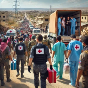DALL·E-2025-03-15-14.52.24-A-humanitarian-aid-convoy-entering-a-conflict-affected-region-carrying-supplies-like-food-and-medical-aid-with-volunteers-assisting-civilians-in-nee-300x300 Cessar-Fogo entre Israel e Hamas: Um Marco no Conflito do Oriente Médio