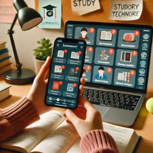 DALL·E-2025-03-15-14.59.28-A-student-using-a-smartphone-with-the-TikTok-app-open-displaying-educational-content-such-as-study-tips-summaries-and-memory-techniques.-The-backgr-300x300 Dicas de Estudo: Como Aprender com as Tendências do TikTok