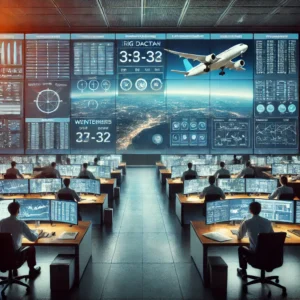 DALL·E-2025-03-15-15.11.44-An-aviation-control-center-with-multiple-monitors-displaying-real-time-flight-tracking-weather-conditions-and-aircraft-maintenance-alerts.-Engineers-300x300 Big Data revoluciona a segurança aérea, evitando falhas, otimizando rotas e garantindo voos maiores