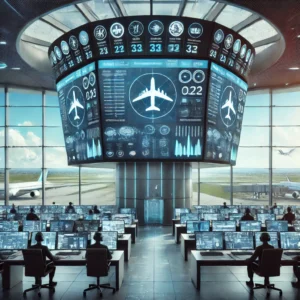 DALL·E-2025-03-15-15.20.44-A-high-tech-airport-control-tower-with-advanced-digital-screens-displaying-real-time-flight-data.-Air-traffic-controllers-are-actively-monitoring-and--300x300 Como as Novas Tecnologias Estão Revolucionando a Segurança Aérea e Prevenindo Acidentes de Avião
