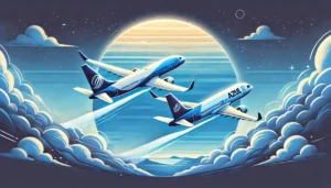 DALL·E-2025-03-15-15.39.14-Uma-ilustracao-realista-de-dois-avioes-comerciais-um-da-Gol-Linhas-Aereas-e-outro-da-Azul-Linhas-Aereas-voando-lado-a-lado-no-ceu-simbolizando-uma--300x171 Fusão entre Gol e Azul: História, Impactos e Futuro da Aviação Brasileira